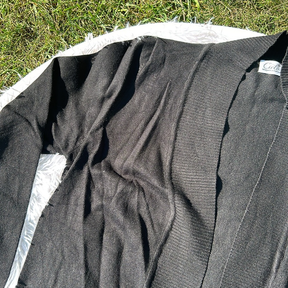 Cielo Everyday Ultra Soft Black Cardigan Size Large - Picture 5 of 14